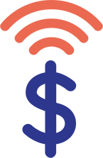 Cash Sign with wifi signal